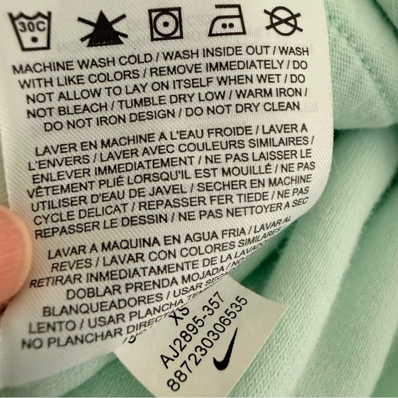 Nike Mint Green Terry Joggers Size XS - Picture 11 of 12